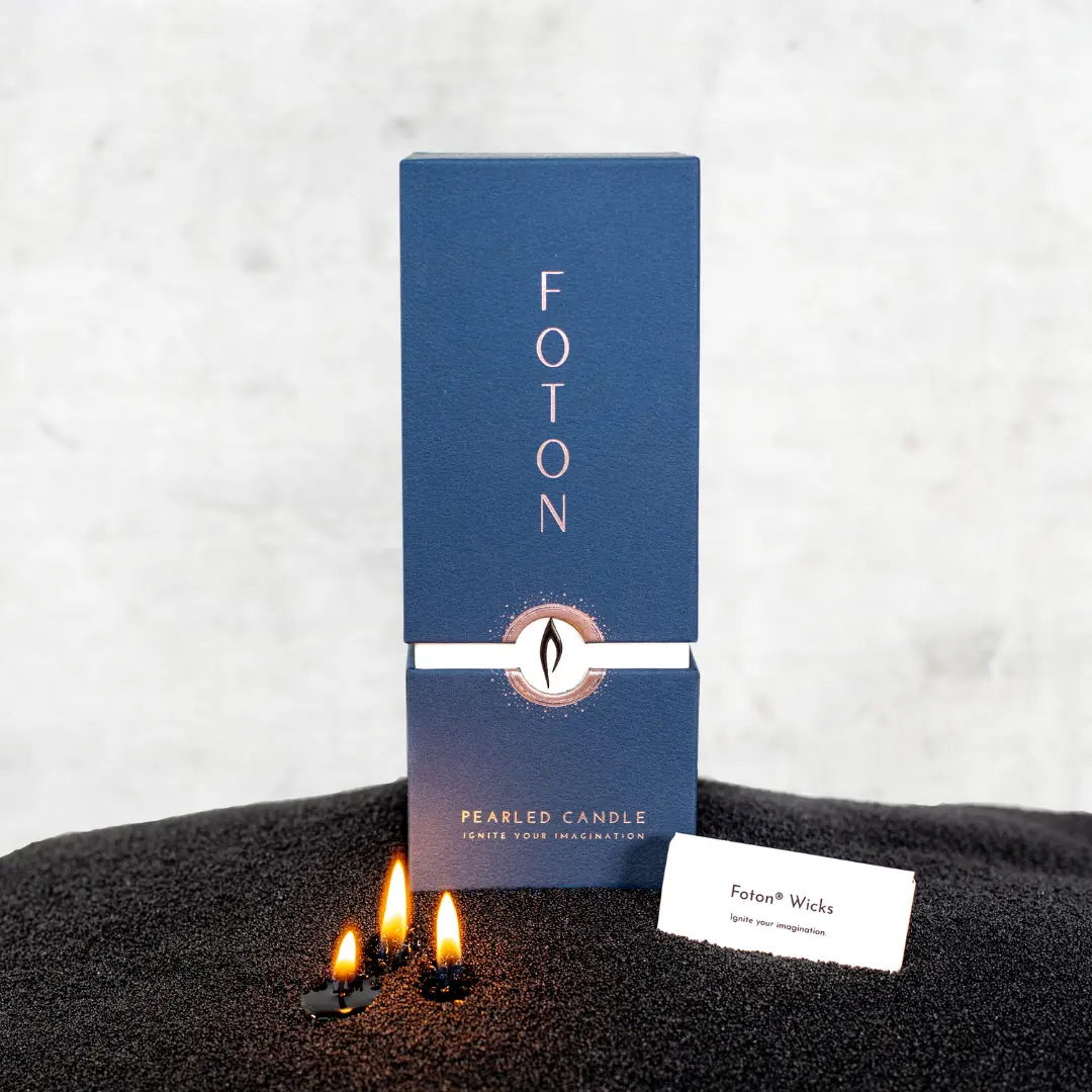 Foton Pearled Candle - Unscented Colored