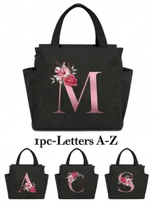 Reusable Insulated Lunch Bag with Adjustable Straps, Dual-Layer Design, Ice Pack Included, Ideal for Office, School, Picnic, Multifunctional Insulated Bag