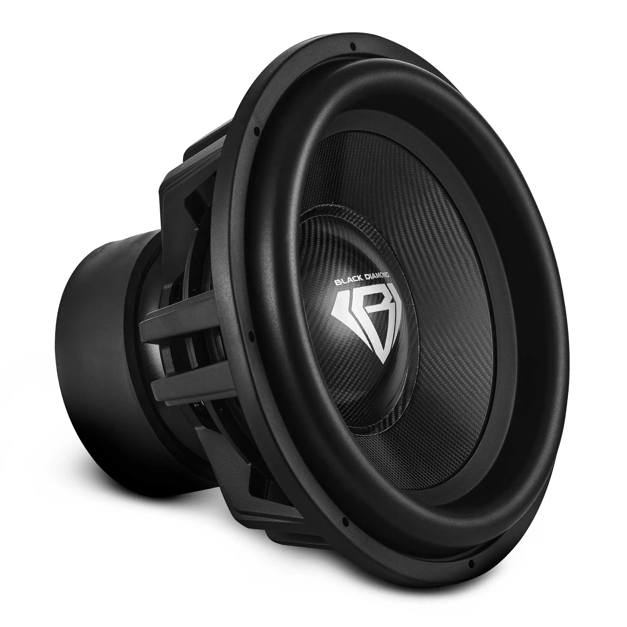 Black Diamond 18" High Excursion Car Audio Subwoofer, Carbon Fiber Cone, 3500W RMS/7000W Peak, Dual 1-Ohm Voice Coil, Bass Enclosure Speakers, Subwoofer Enclosure Speakers