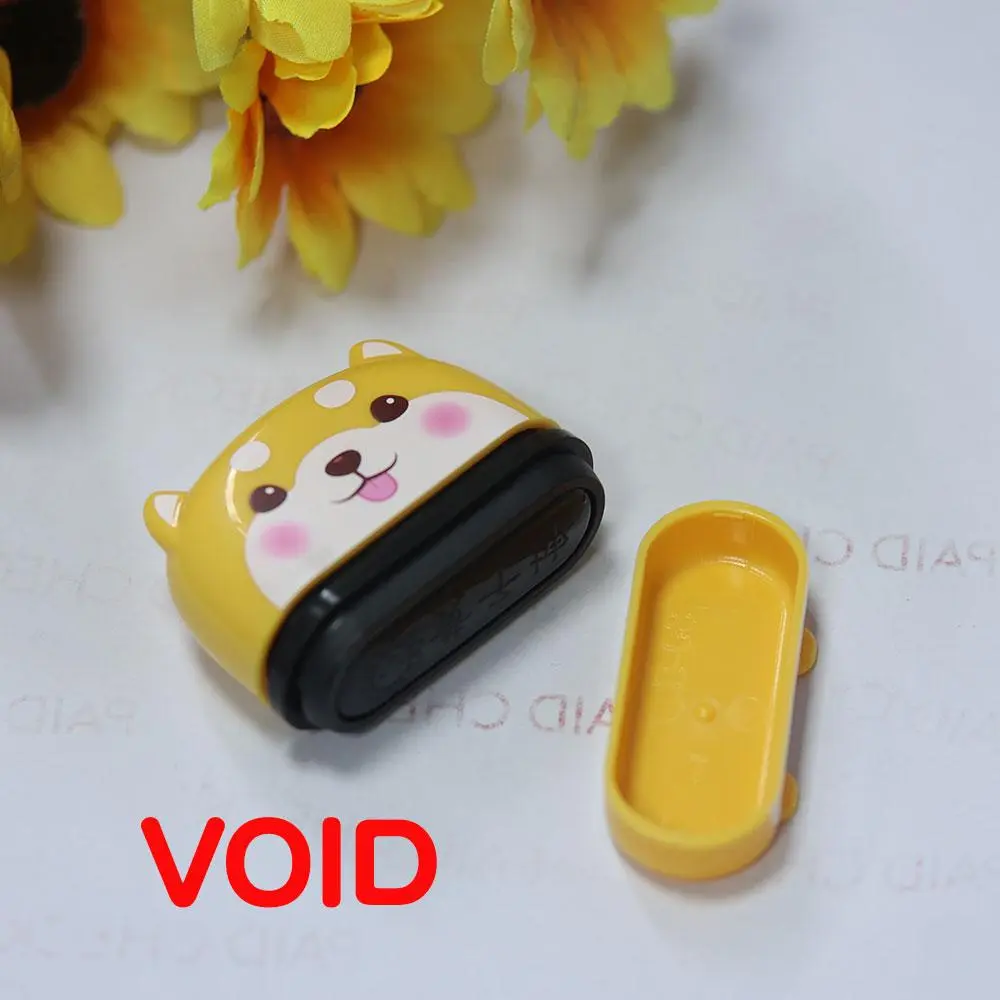 Cute Cartoon Dog Design Stamp, 1 Count Portable Mini Stamp with Ink, Office Stationery & Supplies for Home School Dormitory