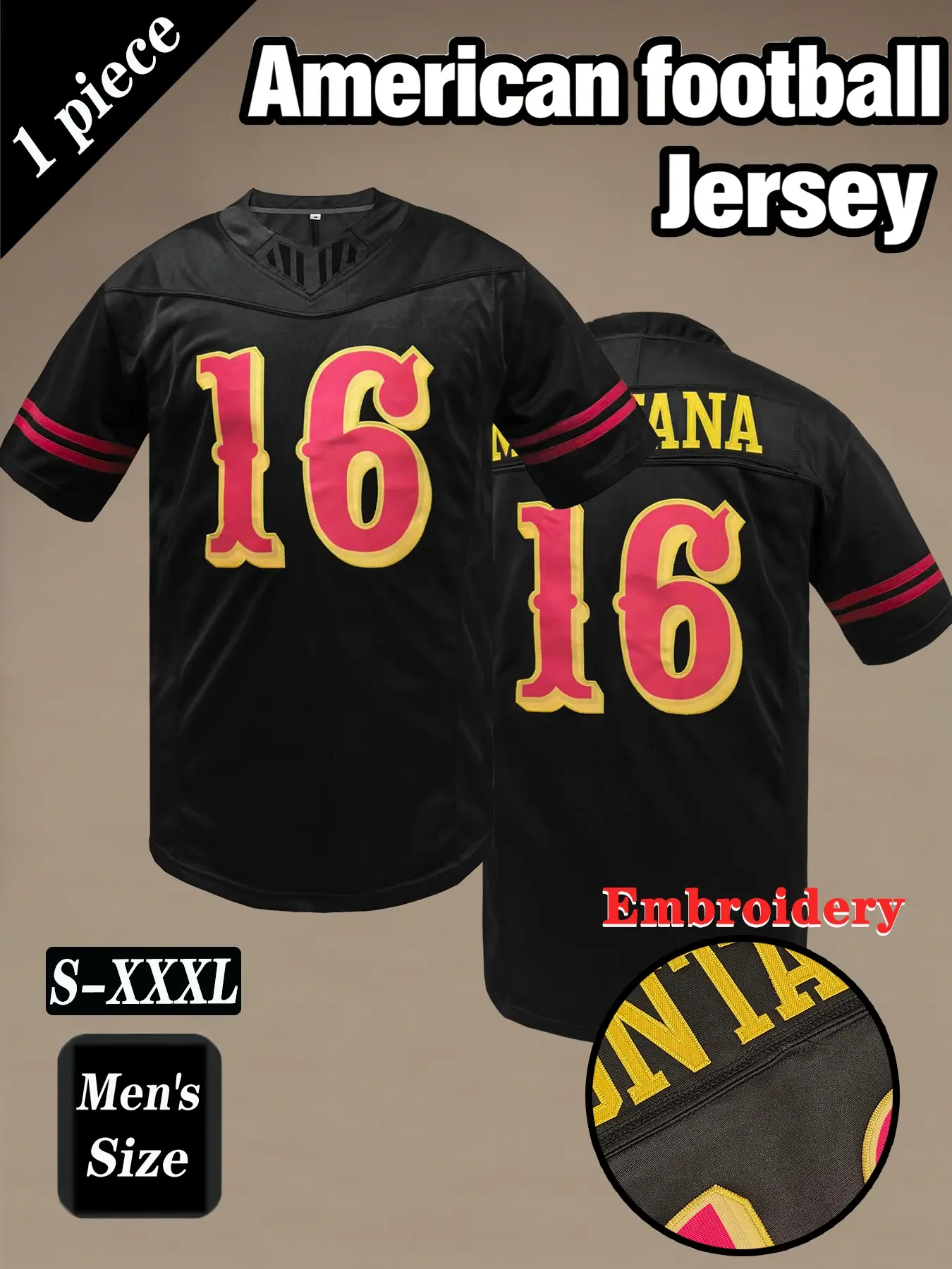 Men's # 13 # 16 American football jersey, Stylish Jersey, classic San Francisco embroidered 49R rugby sweatshirt, loose and breathable hip-hop casual T-shirt, suitable for daily casual outdoor sports training, unisex