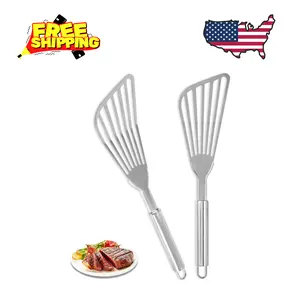 2Pack Fish Spatula Stainless Steel, Flexible Barbecue Turner
