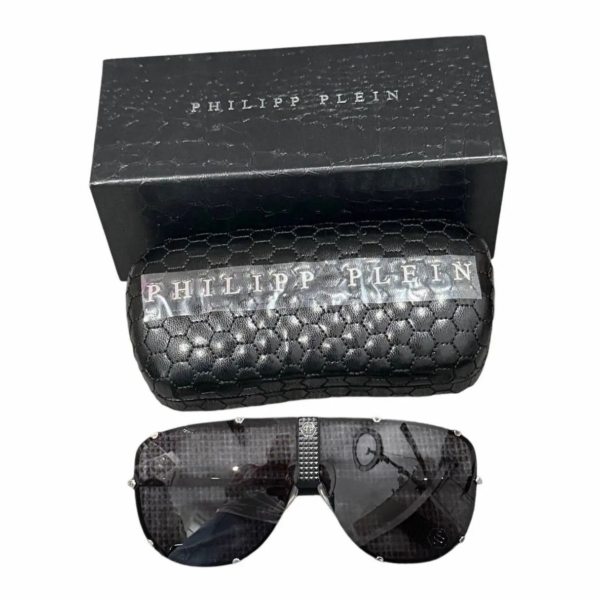 Philipp Plein "Plein Stud" Aviator Sunglasses, Large Lens, Stud Frame
