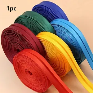 1pc 5.5 Yard Single Fold Sewing Binding Tape, Pre-Folded Elastic Band Trim, Home Decor, Multi-Functional Fabric Edge Decoration, Gift Wrapping Ribbon