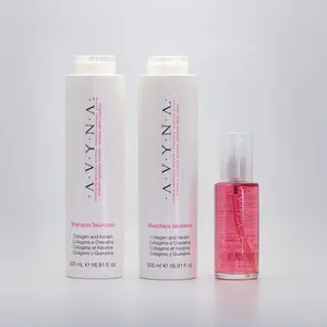 Avyna Kit Ialuronico ( Small Shampoo & Conditioner + Fluido Ialuronico ) with Collagen and Keratin