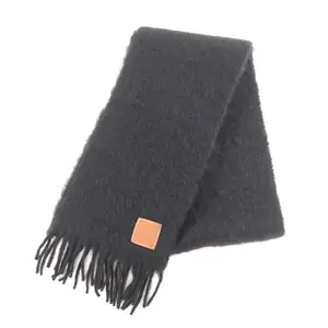 Pre-owned Loewe Wool Small Leather Goods Mohair Scarf