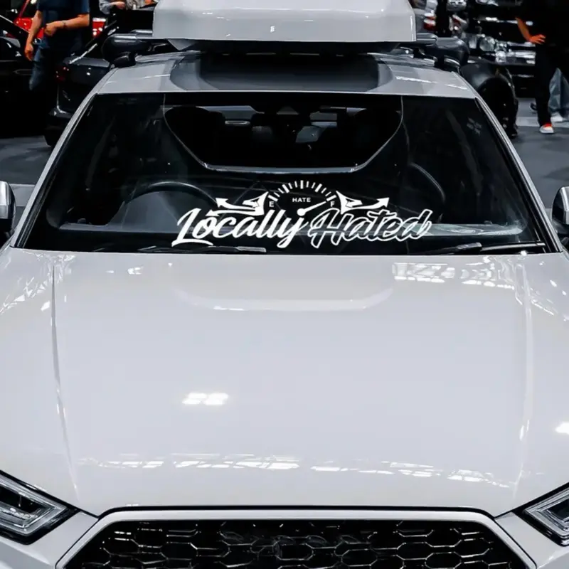 Locally Hated Vinyl Decal Sticker, Durable Adhesive for Cars