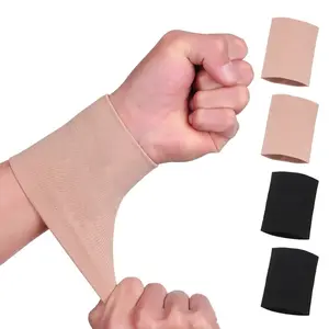 Wrist Compression Sleeve (4PCS), Soft Wrist Support Brace Wrist Bands for Tendonitis, Arthritis, Sprains Pain Relief, Elastic Carpal Tunnel Wraps Protector for Fitness, Sport, Weightlifting, Typing Healthcare Tool