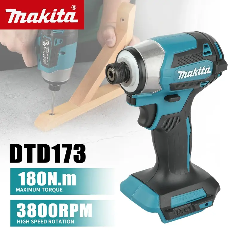 Makita Lithium Screwdriver New Dtd173 Impact Screwdriver Set Household Electric Screwdriver Electric Hand Drill brushless  tools replacement battery