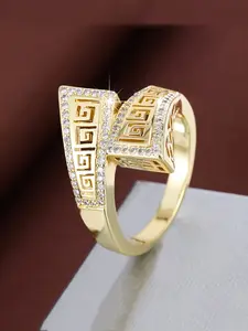 1pc Retro Bohemian Style Geometric Cross Design Synthetic Cubic Zirconia Women's Ring Daily Vacation Gift From A Best Friend Suitable for Both Men and Women Vintage Embossed Ring Fashion Ring Fashionable Jewelry