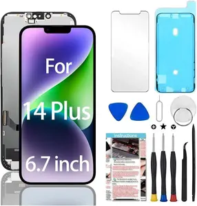 for iPhone 14 Plus Screen Replacement 6.7 inch, 3D Touch LCD Display Digitizer Assembly with Repair Tools
