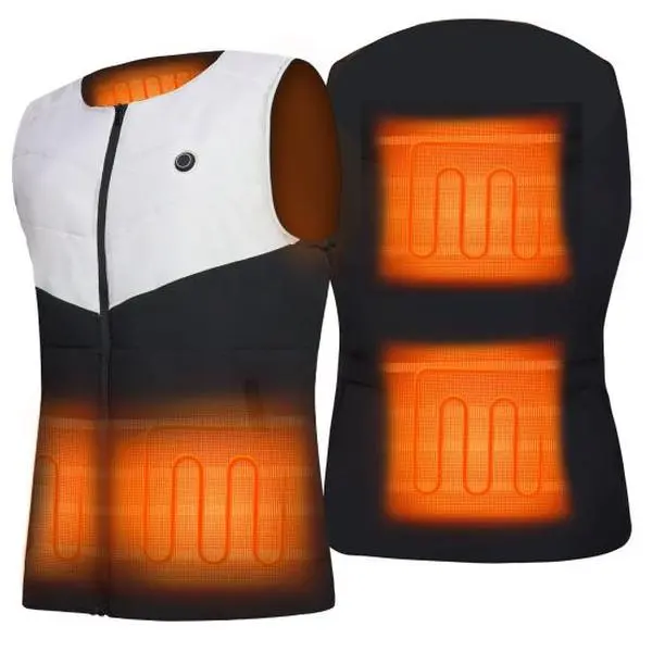 USB Heated Vest for Men & Women, 3 Heat Levels, Winter Warm Heated Vest, Fits US M (Tag L), Power Bank Not Included