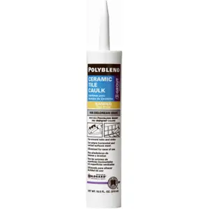 212 MAIN Siliconized Polyblend Ceramic Tile Caulk, 10.5oz Grout Match Building Product, PC38010S-6 Haystack Finish