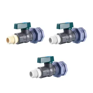 PVC Rain Barrel Spigot with Easy Installation Ball Valves, Replacement for Tubs, Pools, Home Improvement Watering Systems