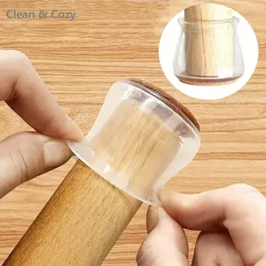 Chair Rubber Pad Protects Floor From Scratches, Reduces Noise, Easy Installation, Suitable for Wood Floors & Tile, Daily Home Use Felt Mat, Furniture Leg Protector