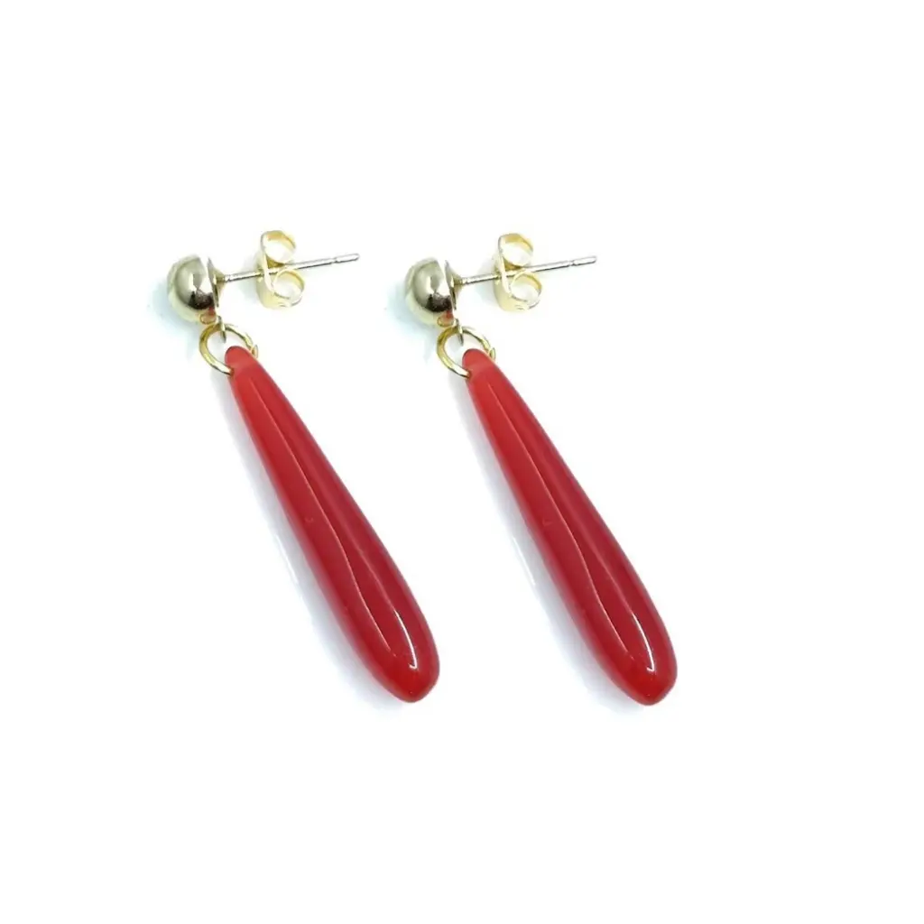 Women's Fuli Red Resin Long Teardrop Anime Earrings - Elegant Fashion Cosplay Props, Costume Jewelry Accessories for Daily Costumes & Video Shoots Props, Props For Video Shoots campingessentials