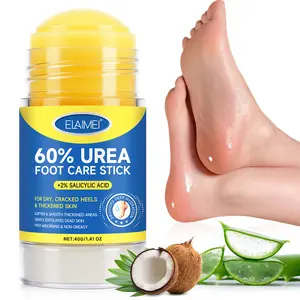 [Seasonal Essential] Elaimei 60% Urea Cream Stick with 2% Salicylic Acid, Maximum Strength Callus Remover for Dry Cracked Heels & Feet, Mess-Free Targeted Application for Hands Knees Elbows, 1.4oz