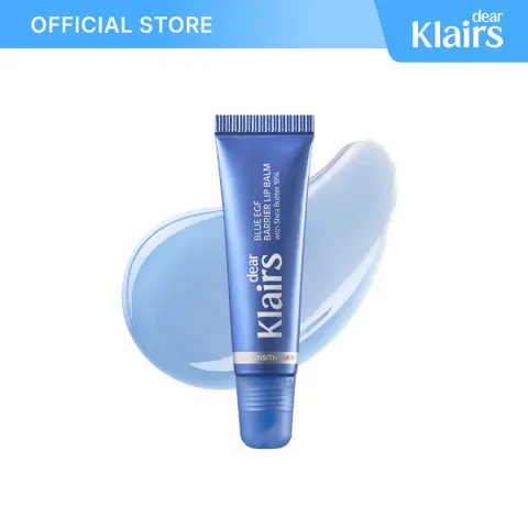 [DearKlairs] Blue EGF Barrier Lip Balm 10ml | Shea Butter 10%, EGF & Ceramide | Deep Moisture & Lip Barrier Care for Sensitive Lips, Fragrance-Free Korean Lip Care