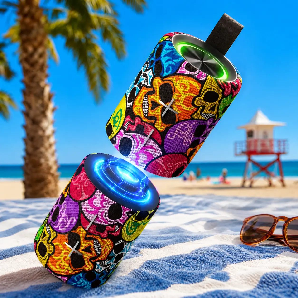 Portable Wireless Splittable Speaker,Portable Bluetooth Speaker, Detachable Wireless Stereo Speaker Magnetic Split Design, 2x 10W RMS, IPX6 Waterproof, Up to 12H Playback,Bluetooth TF AUX for Outdoor, Home, Party,SummerWins,DealsForYouDays fathersd double