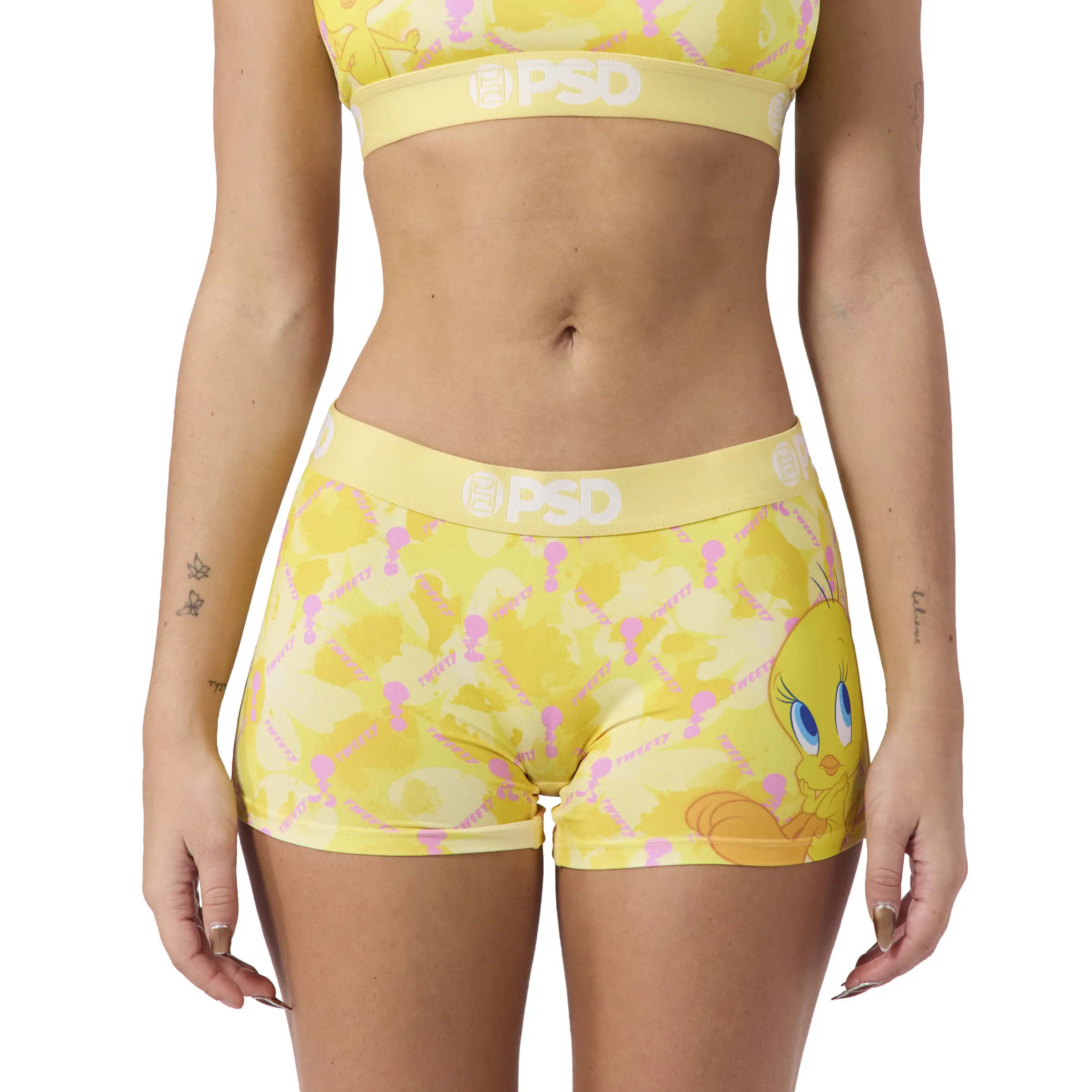 PSD Womens Looney Tunes Tweety Lux Boy Short Underwear - Comfortable, Breathable, Ultra-light Fabric