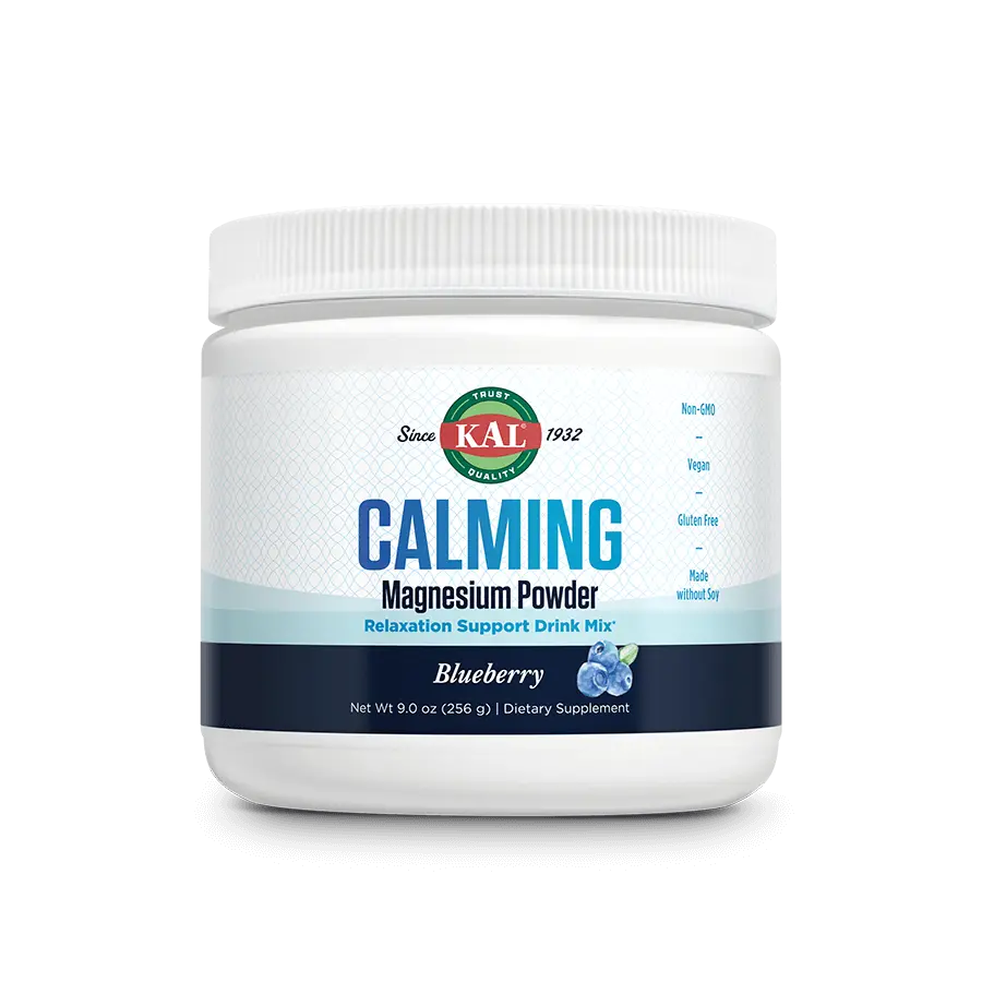KAL Calming Magnesium Powder Blueberry - 90 oz Dietary Supplement for Relaxation Support and Healthcare Springtok Vitamin Fitness Calcium Edible