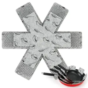 BYKITCHEN Pot and Pan Protectors for Stacking, Set of 9 & 3 Sizes, Felt Pan Separators Dividers Pads for Space Saving, Pot Protectors for Stacking and Protecting Your Cookware