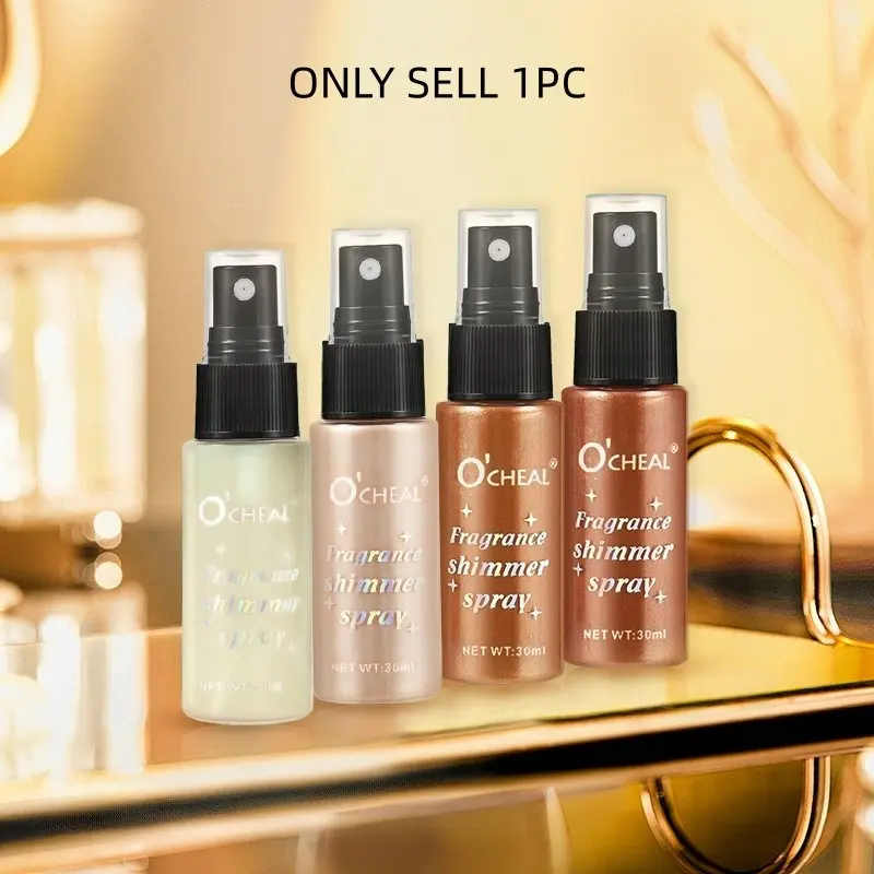 Body Glitter Scented Spray for Face & Body, Temporary Shimmer Mist, Brighten Makeup Long-Lasting Shine, Perfect for Parties, Events, Photoshoots