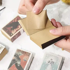 Nostalgic Style Mini Notebook, 4/8pcs/set Portable Retro Memo Notebook, Tearable Notebook for Home School Office Dormitory Outdoor Travel, Stationery