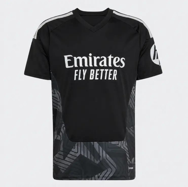 [FULL LOGO] - REAL 2026/27 Goalkeeper Home Soccer Jersey | Unisex Black Football Shirt - Personalized on Request