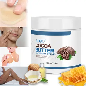 AOAO Cocoa Butter Face+Body Cream 200g e7.25oz Mild Formula for All-Over Body Use Rich Moisture Nourishing Skin Care