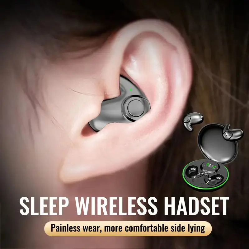 INSONIXN Earbuds Wireless - Bluetooth 5.3 Built-In Bluetooth In-Ear Headphones, IPX5 Waterproof, Lightweight Painless Mini Invisible Earbuds, Battery Saving Long Battery Life, Ideal for Sensitive Sleepers