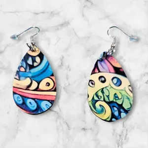 Double-Sided Teardrop Earrings – Art in Every Angle!