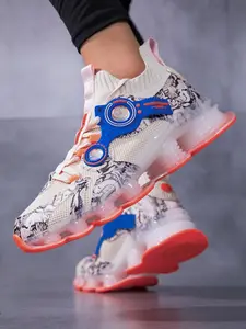 2026 New Casual Breathable Athletic Sports Shoes, Lightweight Flyknit Running Shoes, Fashion Men's Mid Top Sneakers, Workout Sneakers, All Seasons