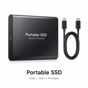 portable External SSD flash disk Drive large capacity external hard drive - 1TB/2TB/4TB USB 3.0 High-Speed Slim Metal Storage Device for Laptop, Camera, Photos, Videos & Files pc mac flash memory card type c pendrive memory stick