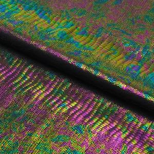 Oil Slick Python Hologram Spandex Fabric | Blue Moon Fabrics