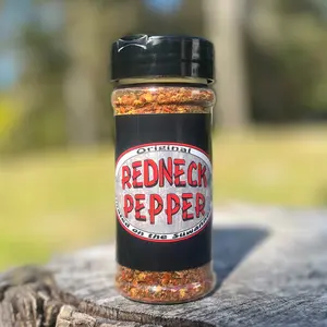 Redneck Pepper is an all-natural spice that will enhance the flavor of your food with some heat, without taking over the flavor like hot sauce tends to do. There is no sodium, no MSG and no anti-caking agents.