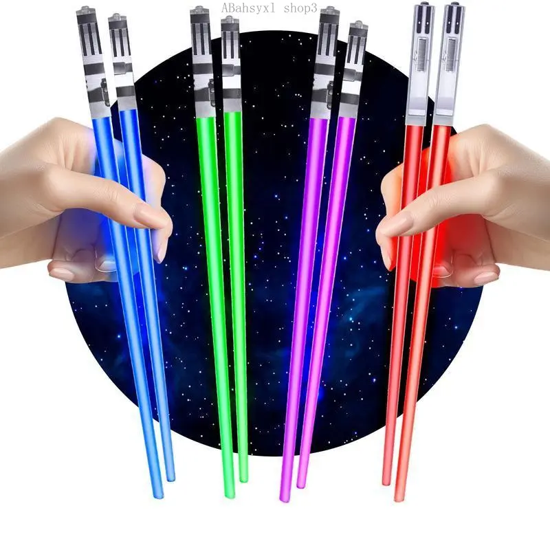 Lightsaber Chopsticks Light Up Saber Led (4 Pairs Red Blue Green Purple)ABahsyxl shop3