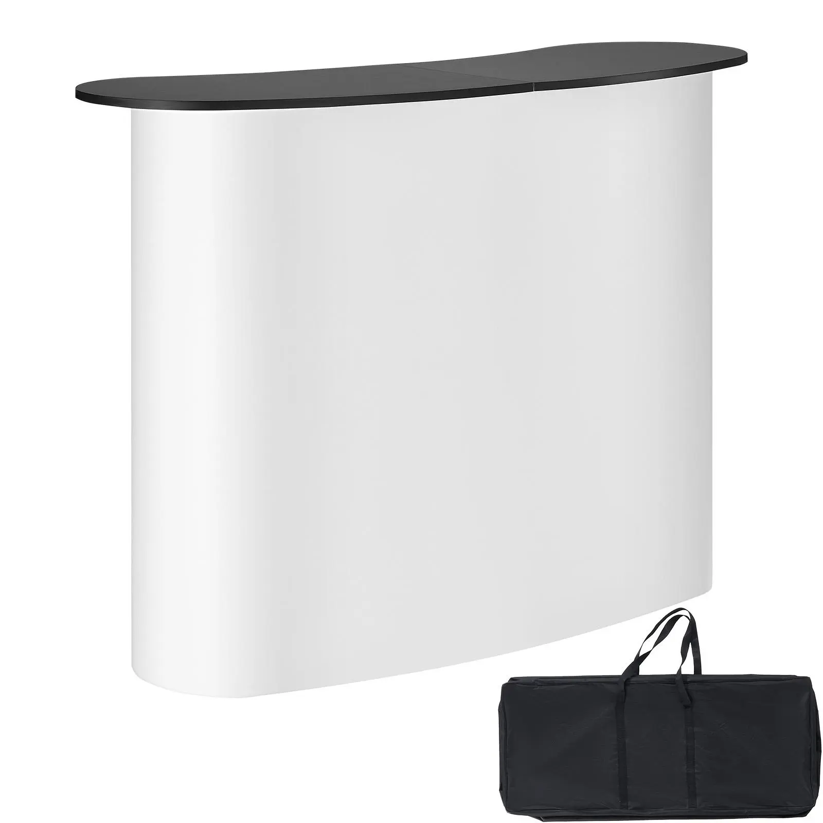 【Backtoschool】VEVOR Portable Tradeshow Podium Table, 51.18" x 18.31" x 37.4", Foldable Design, Wall Display Exhibition Counter Stand, Carrying Bag Included