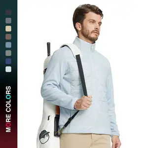 MAELREG Men's Winter Jacket Lightweight Full Zip Fleece Coat Thermal Warm Golf Outerwear Casual Stylish Soft Long Sleeve Menswear