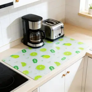 EVA Green Lemon Waterproof Desk Mat, 30*150cm, Cuttable, Moisture-Proof & Stain-Resistant, Reusable Multi-Functional Fresh Style Desk Pad