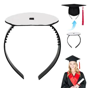 Graduation Cap Headband Firm Anti-Fall Hair Band Keep Your Natural Hair on Grad Day and Secure Your Cap Perfect for Graduates, Durable and Stylish Headband Accessory (Remove the film and then stick it on.)