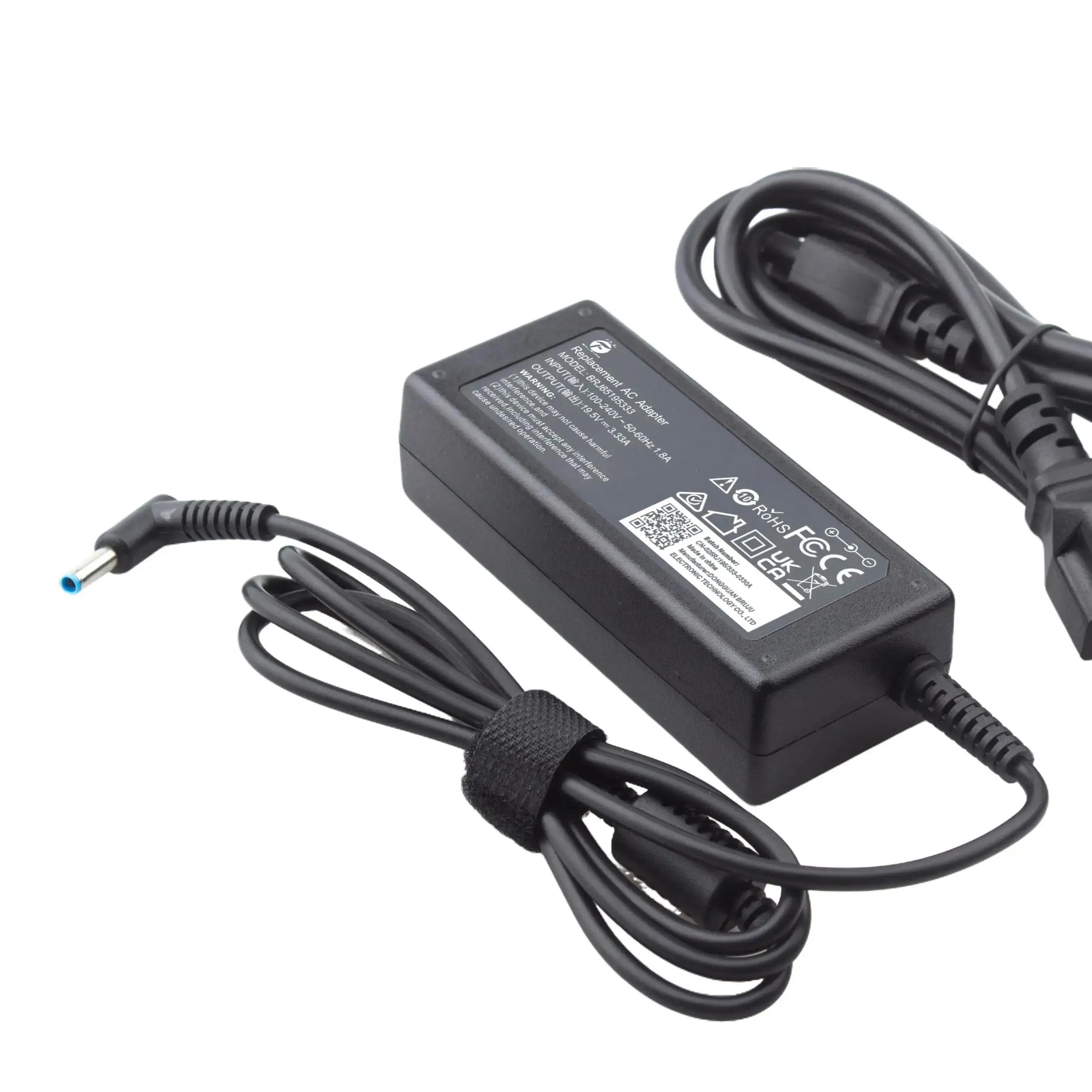FTS 65W Blue Tip Laptop Charger, Charger Compatible with HP ZBook G3-G9, EliteBook 840 & 850 G3-G7, Studio G4-G9, Victus, OMEN, Pavilion Gaming 15/17 AC Adapter Power Cord