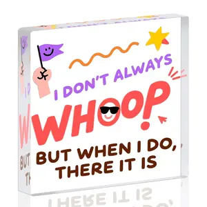 Funny Office Decoration Gifts for Women Men Funny Acrylic Desk Decor for Coworker I Don't Always Whoop Decoration Sign Cubicle Decor Birthday Gifts Ideas