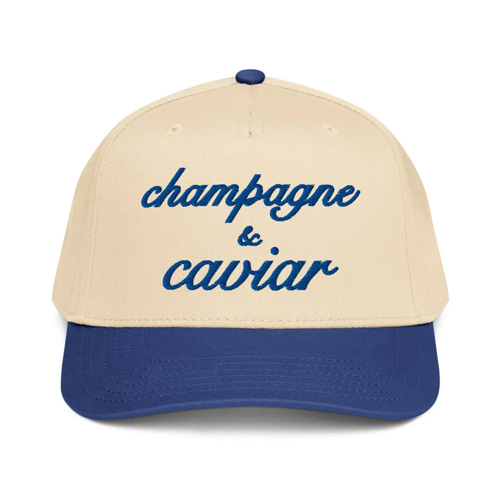 Champagne & Caviar Hat (3D Bubble Embroidery)