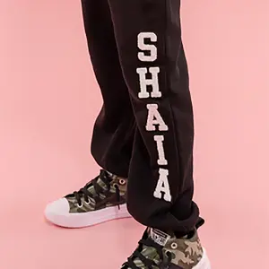 Custom Jogger with Varsity Letter Chenille Patches for Kids
