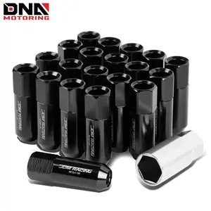 20X Racing Rim 60mm Extended Anodized Wheel Lug Nut+Adapter Key