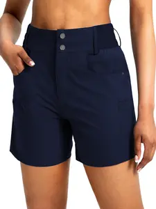 Women's 5 Inch Hiking Golf Shorts with Pockets, High Waist Elastic Casual Shorts, Athletic Shorts, Comfortable and Stylish Outdoor Wear, Summer Sports Shorts