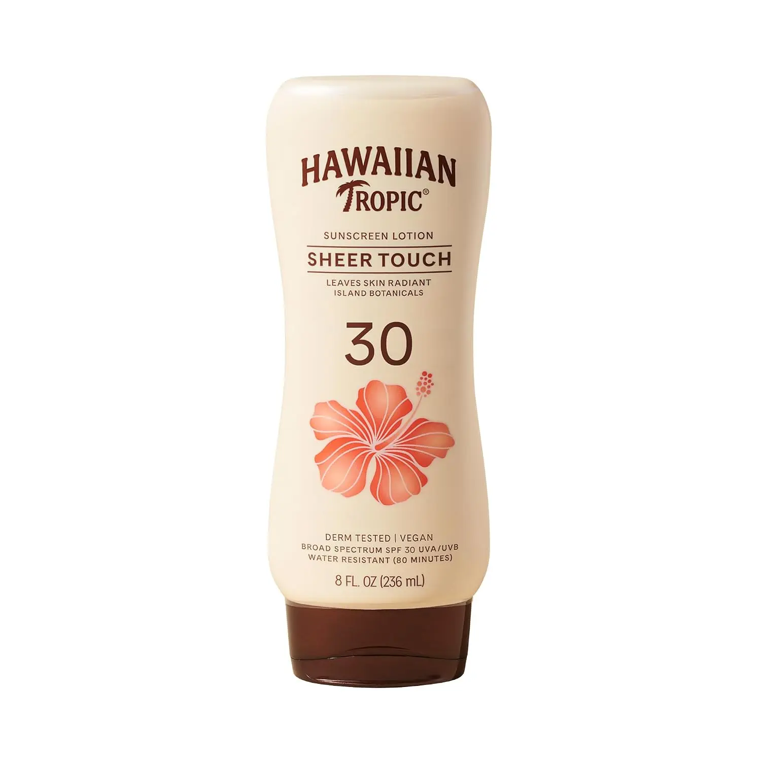 Hawaiian Tropic Sheer Touch Moisturizing Body Sunscreen Lotion, SPF 30 Broad-Spectrum UVA/UVB Protection, 8oz, Mango Island Scent, Oil-Free, Water-Resistant, Radiant Finish