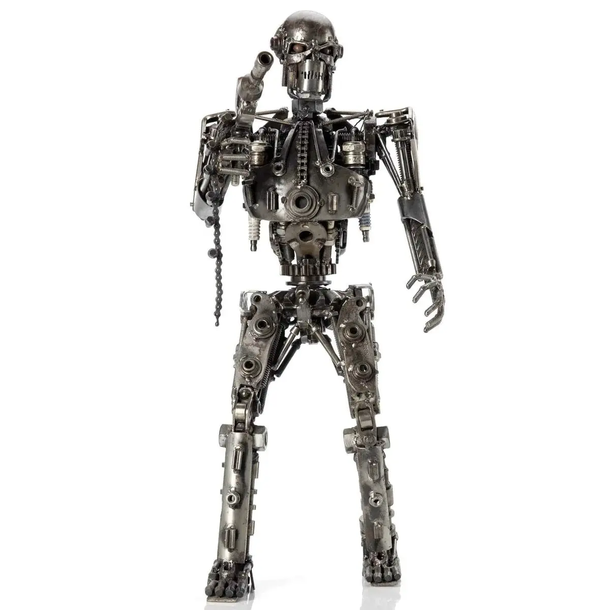 22 Terminator Inspired Recycled Metal Sculpture
