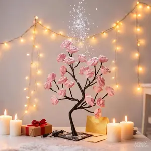 Modern Touch Control Rose LED Lamp - Wireless Mood Light & Bedside Night Light, 3 Colors Changing with Memory Function, Warm White for Bedroom Decor, Perfect Valentines